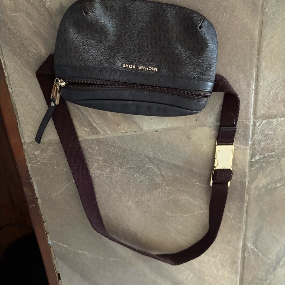 Michael Kors Black and Brown Belt Bag
